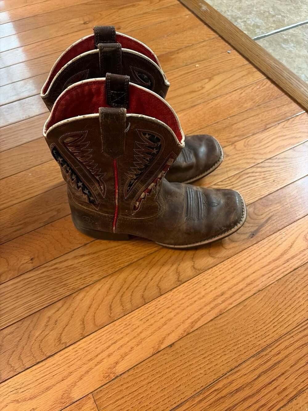 Ariat Youth Quickdraw VentTEK Patriotic American Flag Cowboy Boots